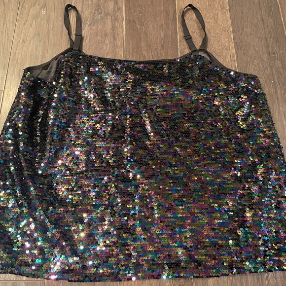 Chi Chi London brand sequin spaghetti strap camisole top 20w - Picture 7 of 7